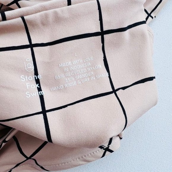 Stone Fox Swim Azalea Crossed Halter Cutout Swimsuit Sand - Picture 4 of 5